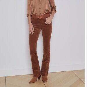 L’agence Stevie brown velvet style flare pants size 31